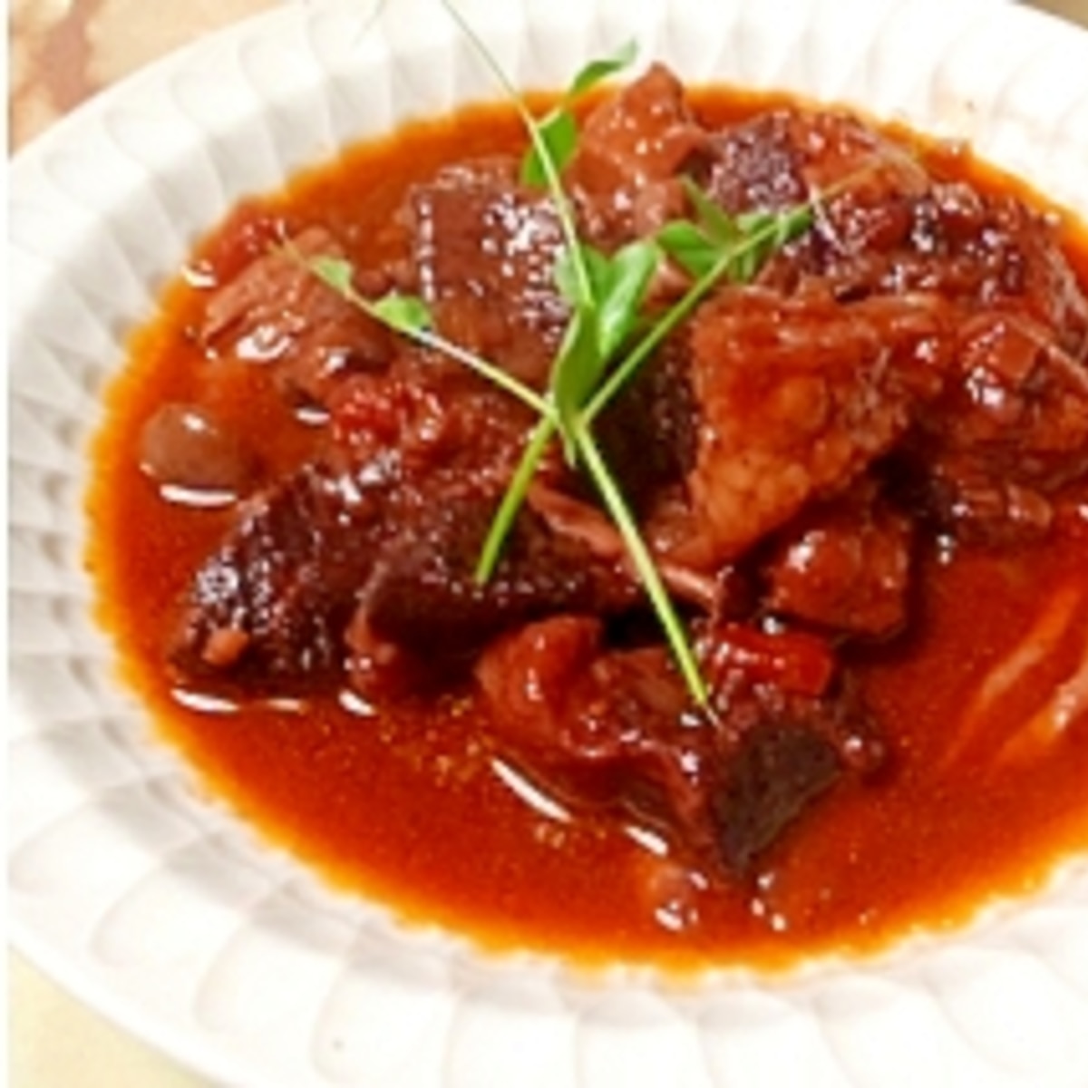 圧力鍋で柔らか い 牛肉の赤ワイン煮です レシピ 作り方 By Torezu 楽天レシピ